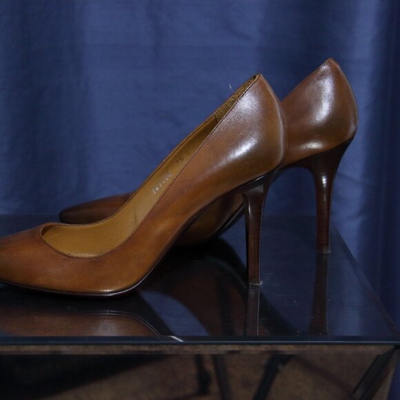Ralph Lauren Collection Ombre Brown Leather Heels 8.5 - Picture 4 of 4